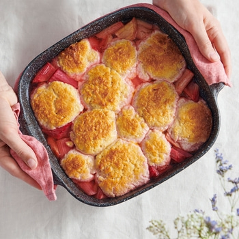 Cobbler à la rhubarbe
