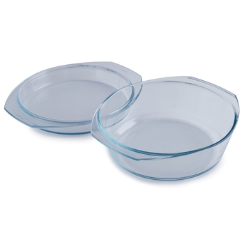 Backform mit Deckel, Glas, 2.5 l