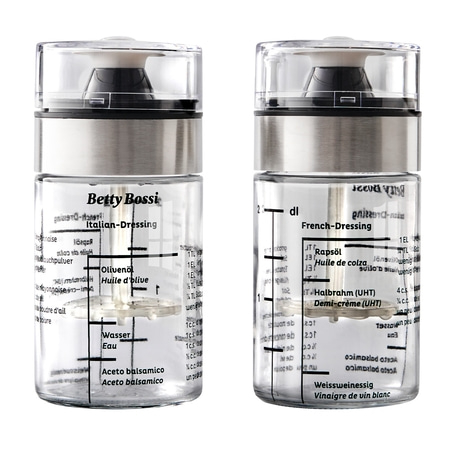 Dressing-Shaker, Glas, 2.5 dl - 2er-Set Mit aufgedruckten Rezepten