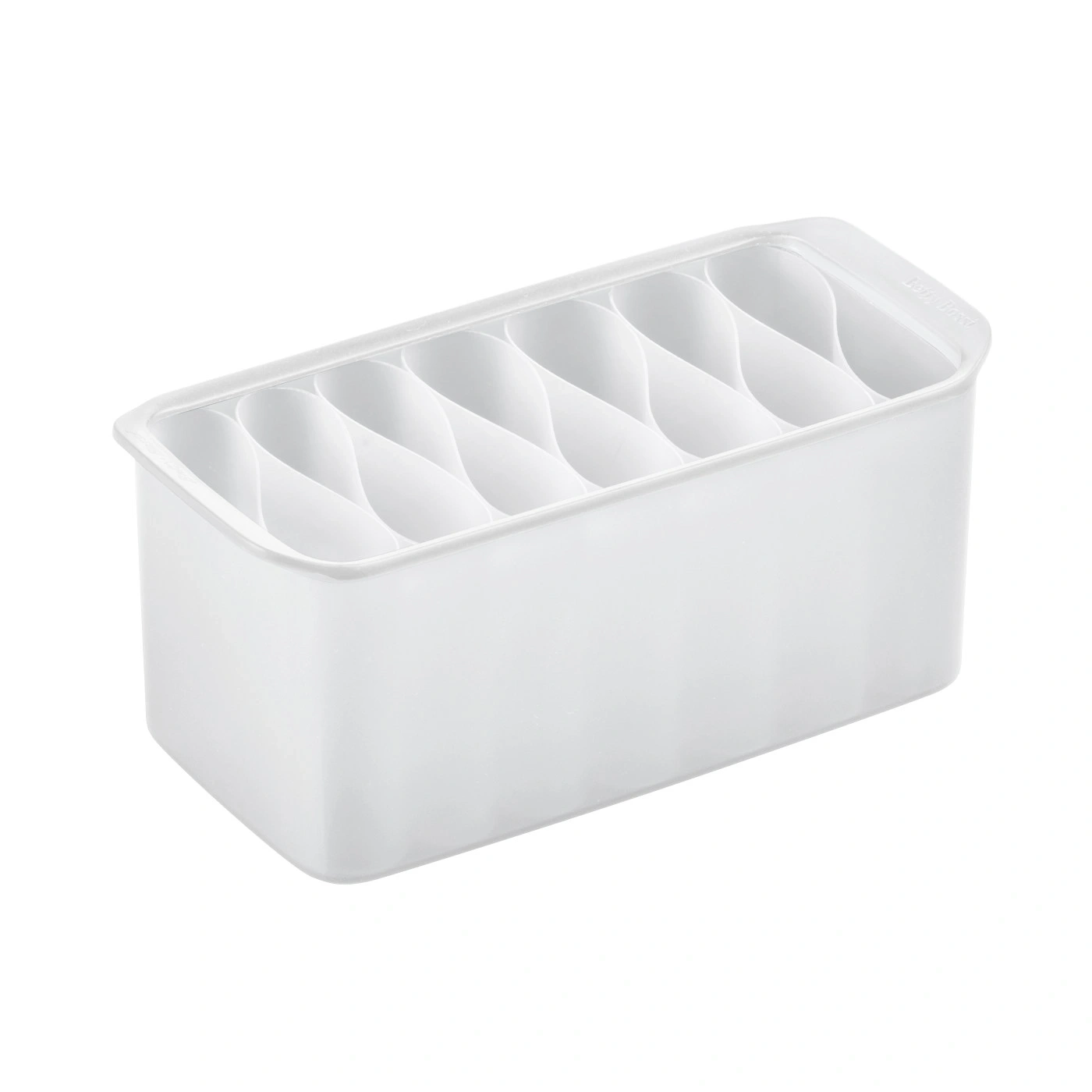 Bac à glaçons blanc avec plusieurs compartiments, rectangulaire