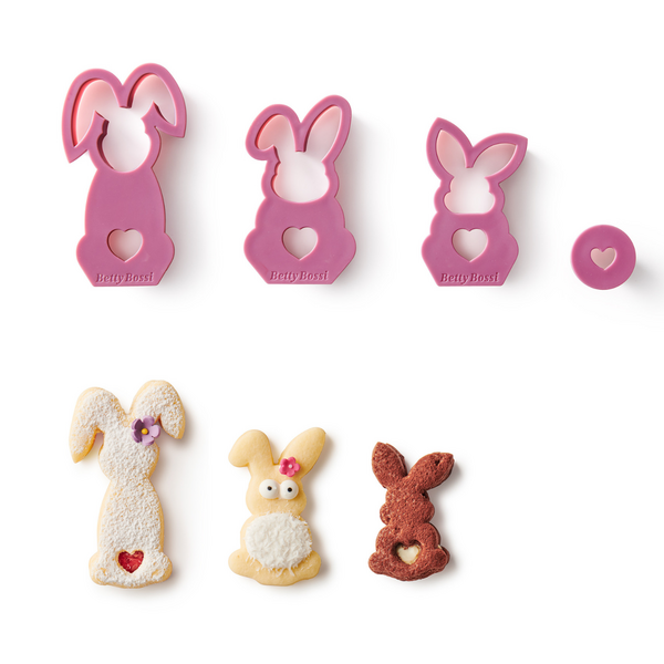 Spitzbuben-Ausstecher Hasenfamilie - 3er-Set Ausstecher Hasenfamilie