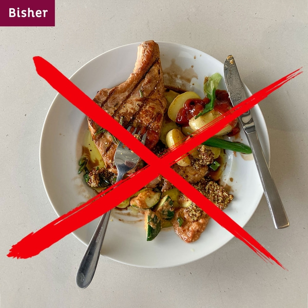 Gourmet-Teller mit Fächern, schwarz - 4 Stk. Fondueteller, Racletteteller