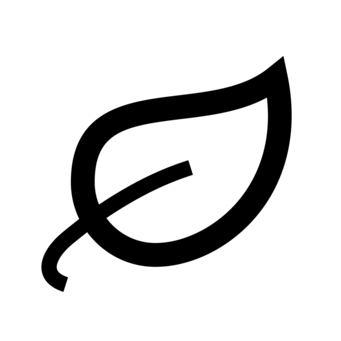 Symbole de feuille blanche sur fond noir, nature, écologie, environnement, durabilité, design