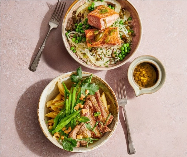 Salatmahlzeiten, Buch + Dressing-Shaker, 3 dl - Kombi