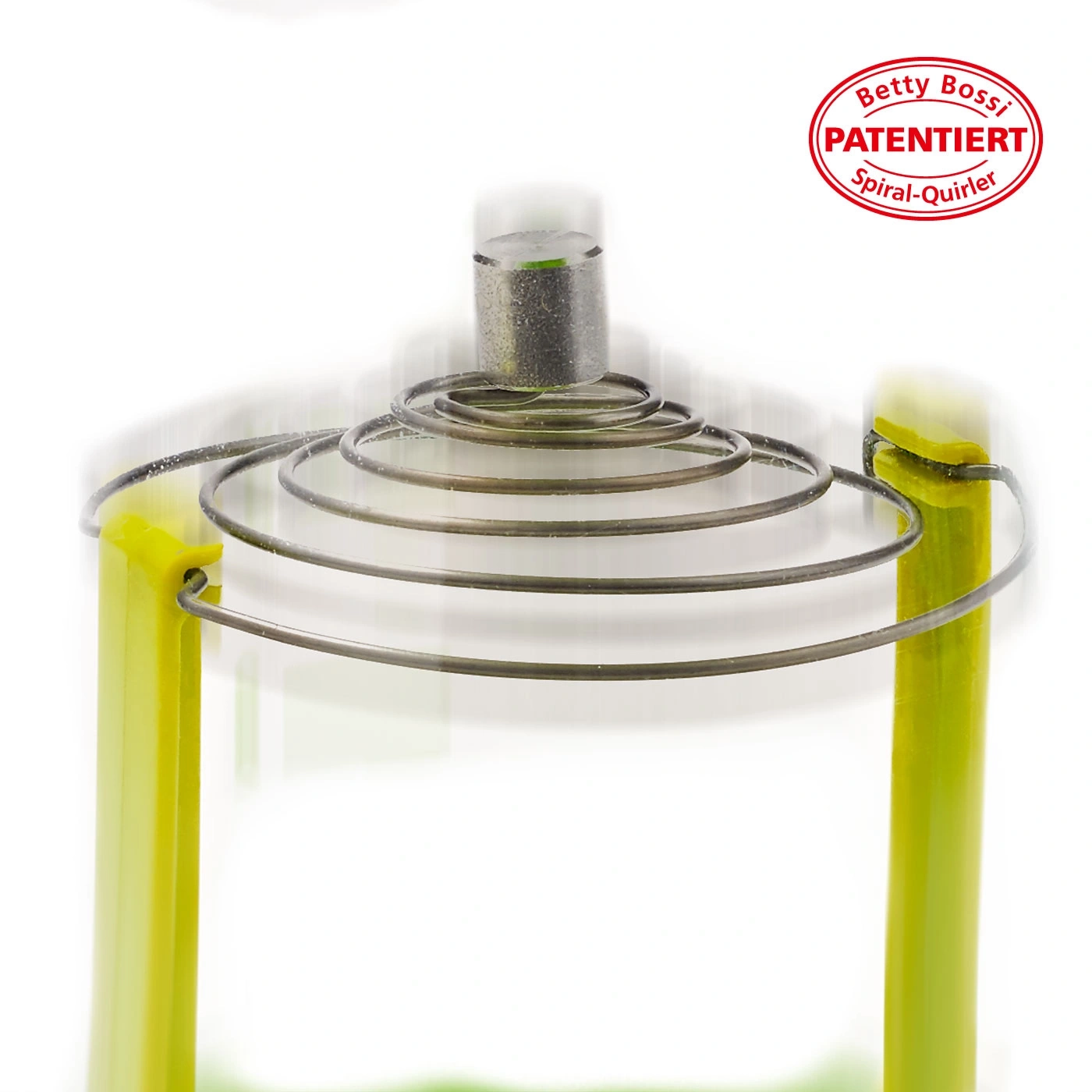 Spiral-Quirler von Betty Bossi, patentiert, gelb und Metall