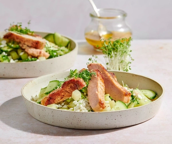 Salatmahlzeiten, Buch + Dressing-Shaker, 3 dl - Kombi