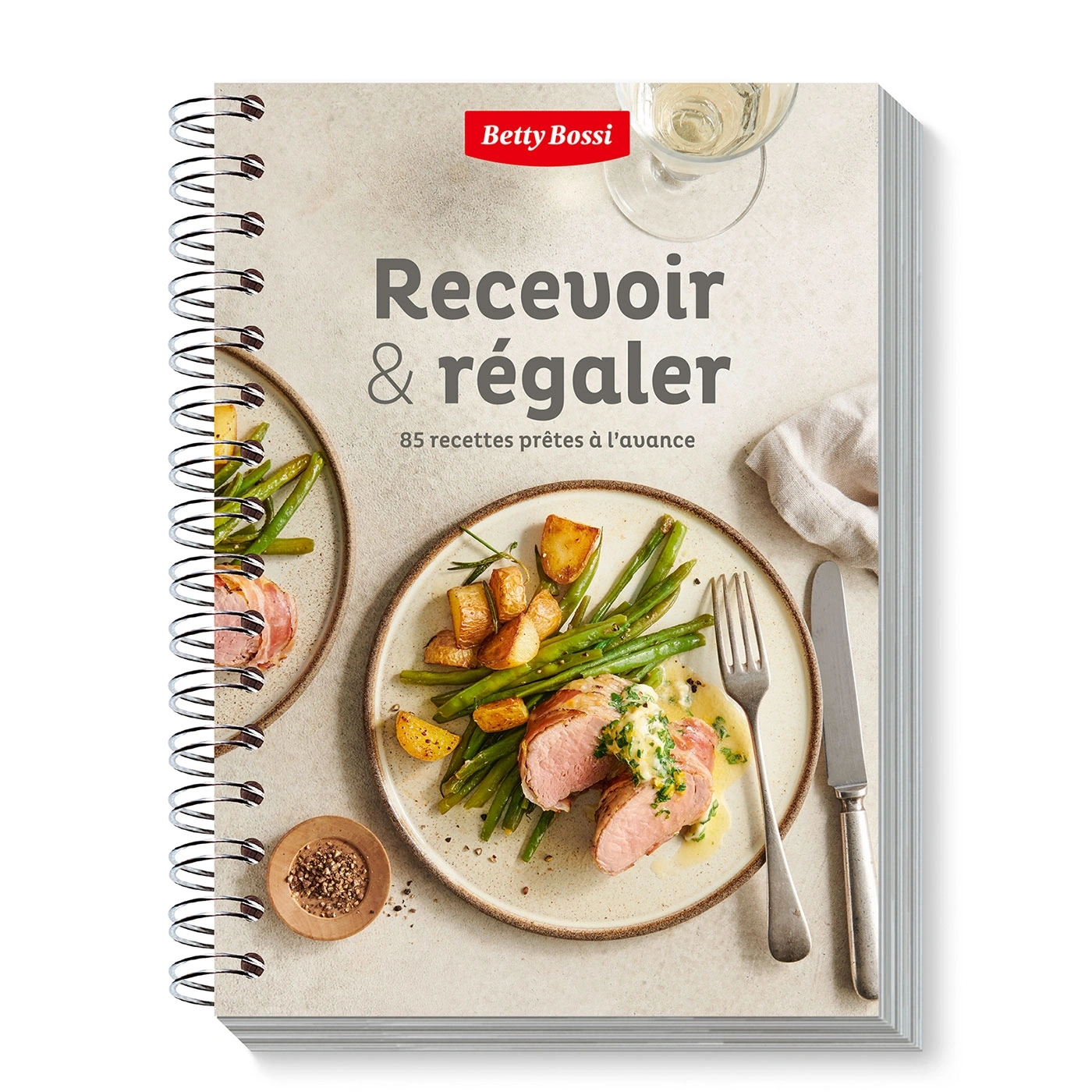 Livre de cuisine avec nourriture, Betty Bossi, Recevoir & régaler, 85 recettes