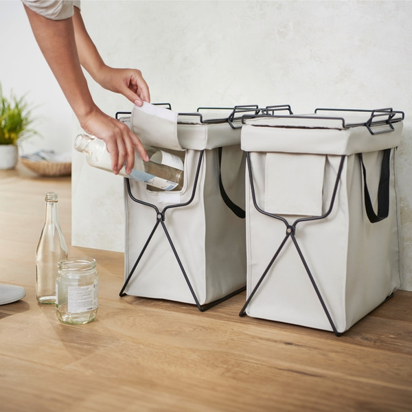 Betty Bossi Recycling-Tasche mit Halterung, 30 l - 2 Stück