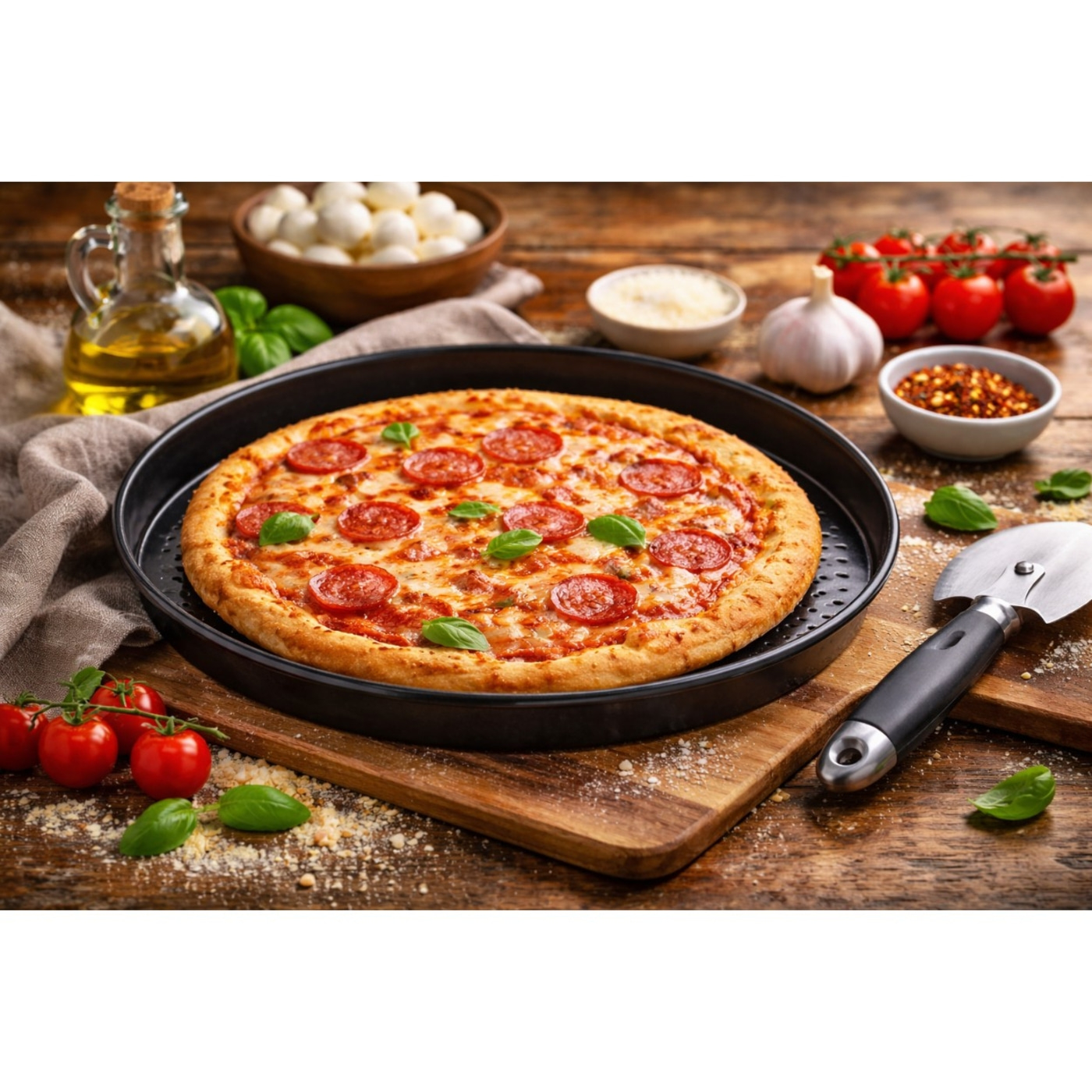 Plaque à gâteaux/Tarte, perforée, ronde, 30 cm Kratz- und Schnittfest
