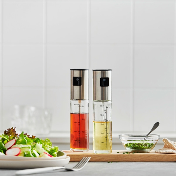 Betty Bossi Sprühflasche Öl und Essig, Glas - 2 Stk. Ölsprüher zum Kochen