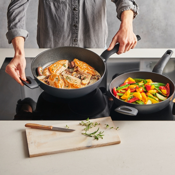 Bratpfanne, mit Gegengriff, hoher Rand, 28 cm Alle Herdarten inklusive Induktion