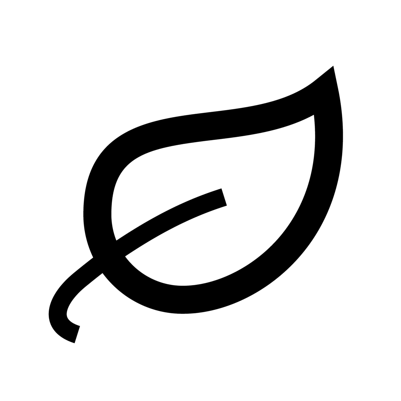 Blatt-Symbol, weiß auf schwarzem Hintergrund, Natur, Ökologie, Umwelt, Nachhaltigkeit, Design