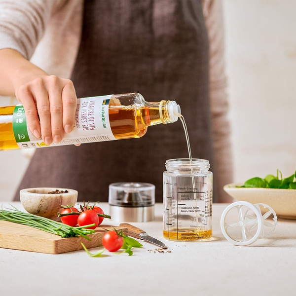 Dressing-Shaker, Glas, 2.5 dl - 2er-Set Mit aufgedruckten Rezepten
