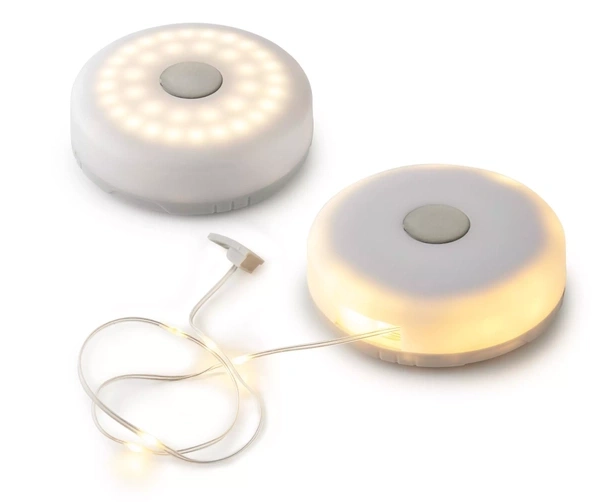 3-in-1 LED Lichterkette und Lampe, Akku - 2 Stk.