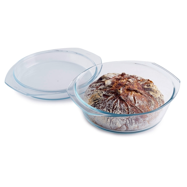 Backform mit Deckel, Glas, 2.5 l