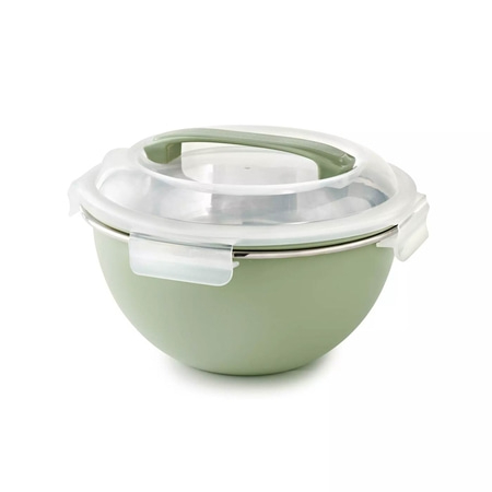 Edelstahlschüssel mit Transportdeckel