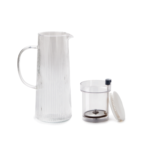Betty Bossi Glaskrug Eistee mit Sieb und Deckel, 1.3 Liter