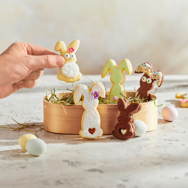 Spitzbuben-Ausstecher Hasenfamilie - 3er-Set Ausstecher Hasenfamilie