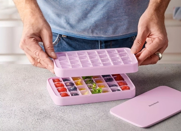 Eiswürfelform mit Aufbewahrungsbox, 56 Würfel - 2 Stk.