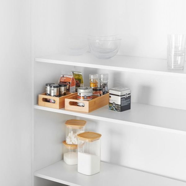 Organiseur d'armoire, bambou, divisible - 2 pcs.