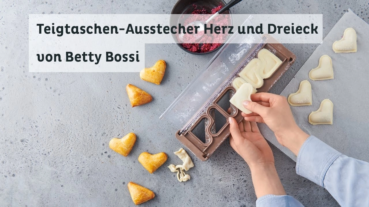 Teigtaschen-Ausstecher Herz und Dreieck von Betty Bossi, Gebäck