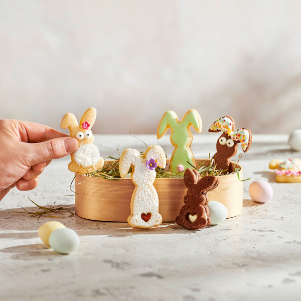 Spitzbuben-Ausstecher Hasenfamilie - 3er-Set Ausstecher Hasenfamilie