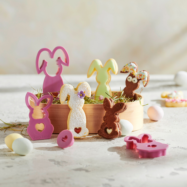 Spitzbuben-Ausstecher Hasenfamilie - 3er-Set Ausstecher Hasenfamilie