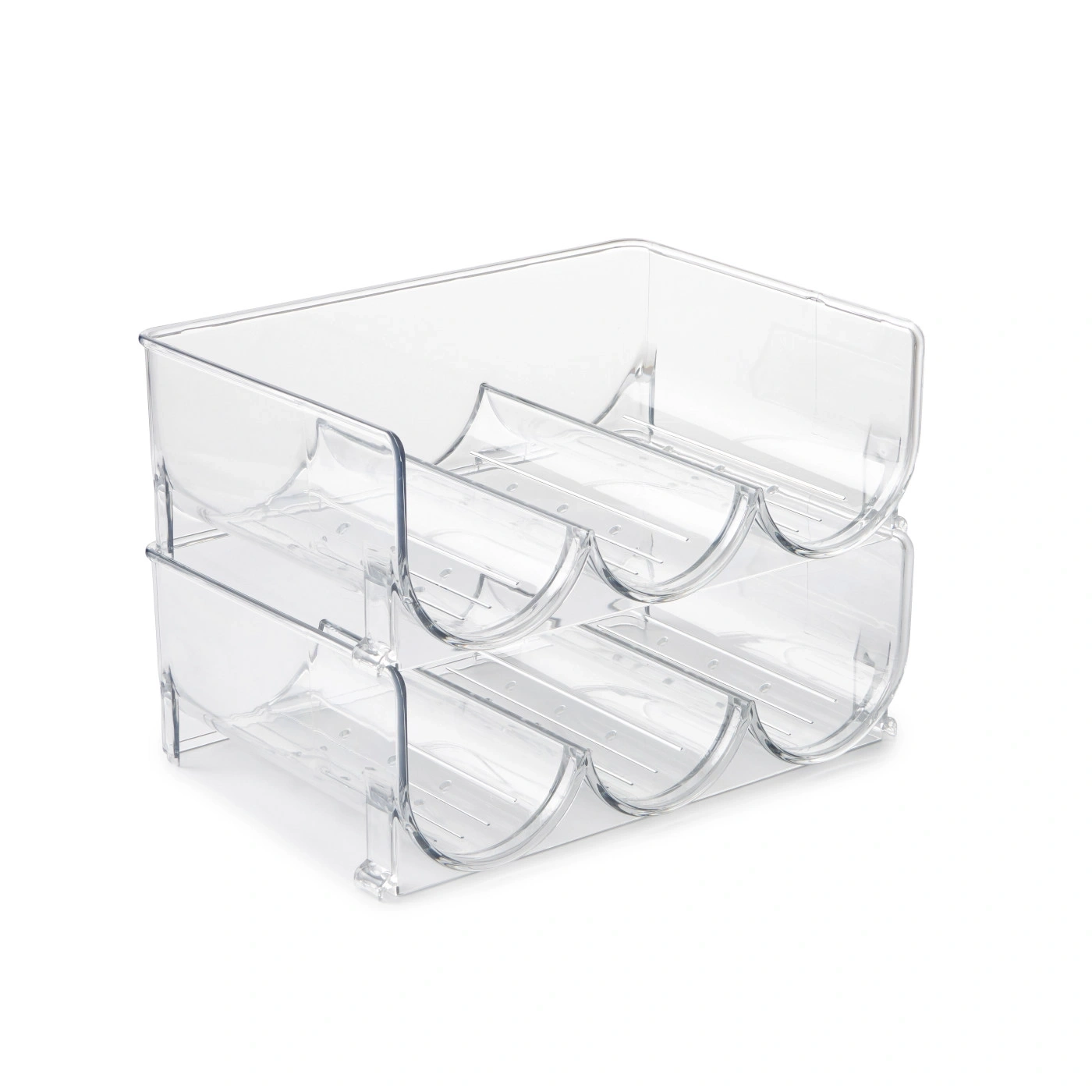 Organisateur de casier à vin transparent, empilable, pour bouteilles, plastique, cuisine, rangement