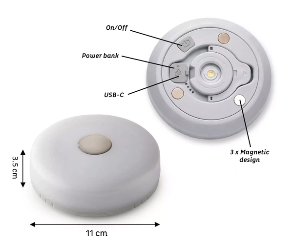 3-in-1 LED Lichterkette und Lampe, Akku - 2 Stk.