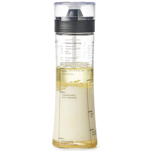Dressing-Shaker, Glas, 500ml Mit aufgedruckten Rezepten