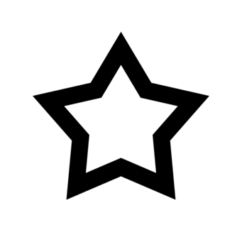 Étoile blanche sur fond noir, double contour, forme géométrique, symbole, design