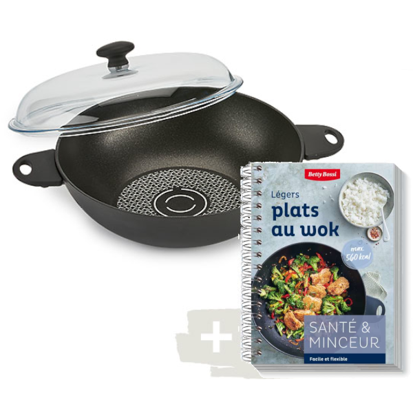 Légers plats au wok, livres + Wok – combo