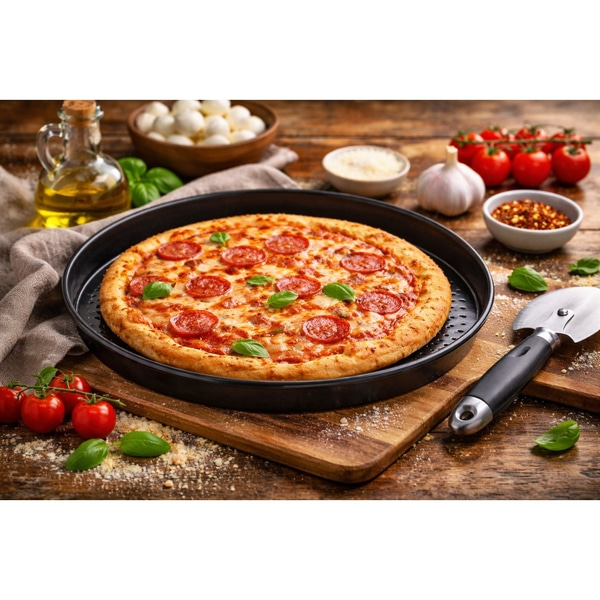 Plaque à gâteaux/Tarte, perforée, ronde, 30 cm Kratz- und Schnittfest