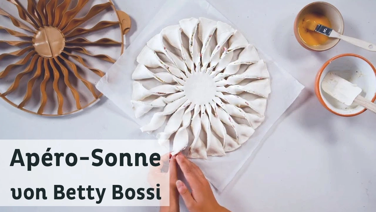 Apéro-Sonne de Betty Bossi, pâtisserie, ingrédients, cuisine, nourriture, cuisson, recette, plat, chef