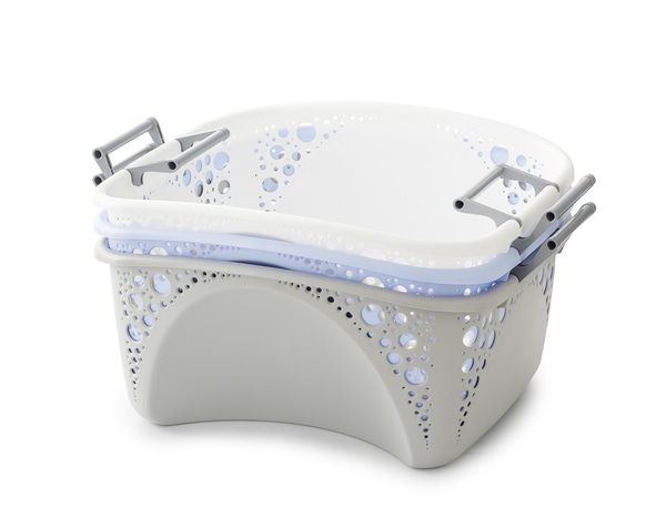 Wäschekorb, stapelbar, 40 l - 3er-Set