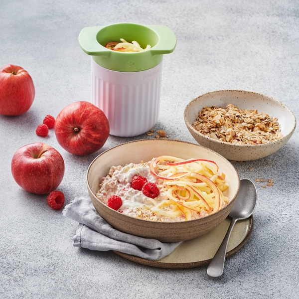 Apfel-Reibe, Raffel und Schneider Schnell und einfach Äpfel schneiden