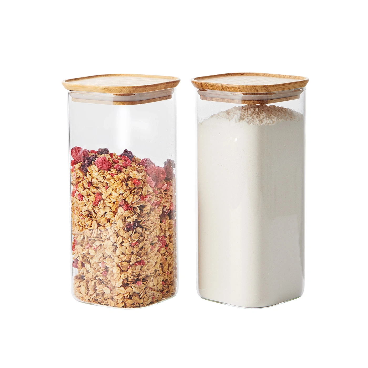 Bocaux de conservation en verre, 1.7 l - en duo Conservation hermétique des aliments