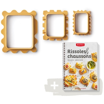 Rissoles & chaussons, livre + 3 emporte-pièces - combo