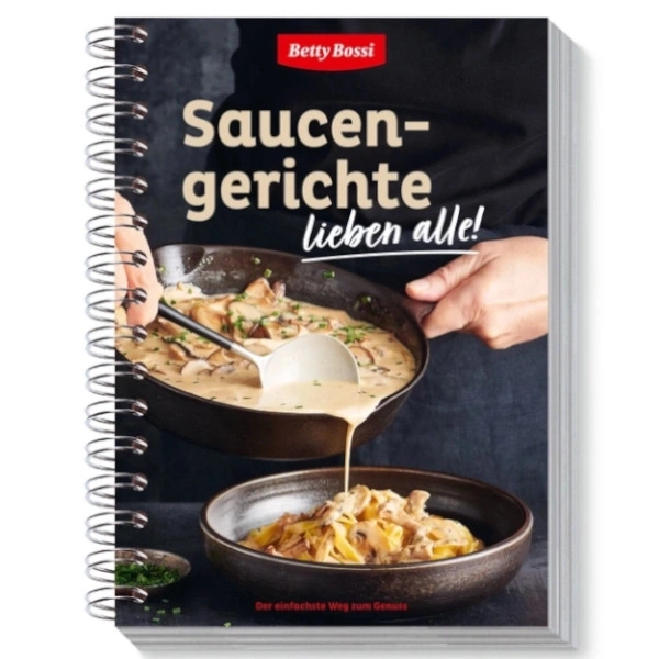 Kochbuch mit Saucengerichten, Betty Bossi, Spiralbindung, Essen, Kochen, Rezept