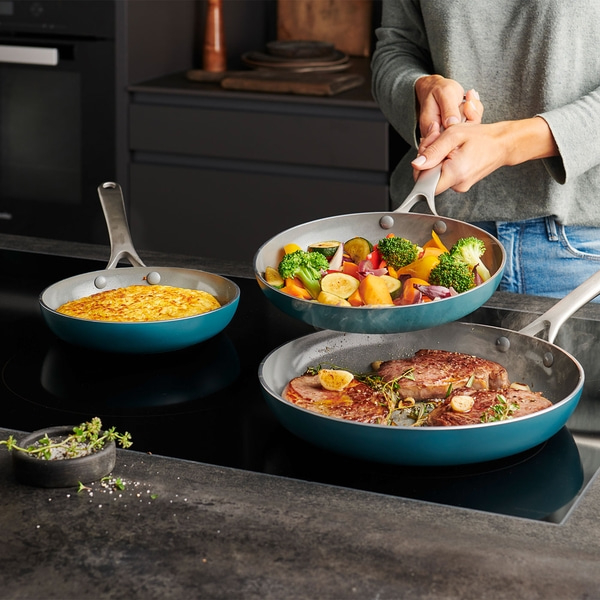 Poêle à frire Betty Bossi, céramique, verte - 24 cm